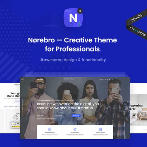 Norebro Creative Portfolio Theme for Multipurpose Usage