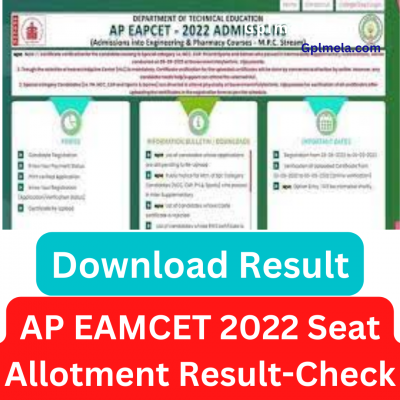 AP EAMCET 2022 Seat Allotment Result