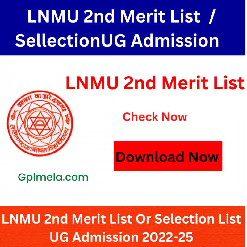 LNMU 2nd Merit List SellectionUG Admission