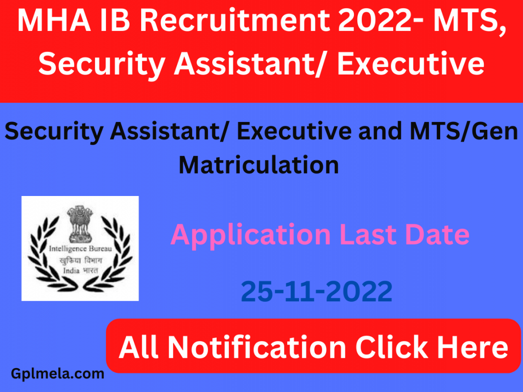 MHA IB Recruitment 2022- MTS (1)
