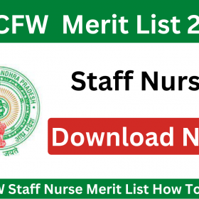 AP CFW Staff Nurse Merit List  How To Check
